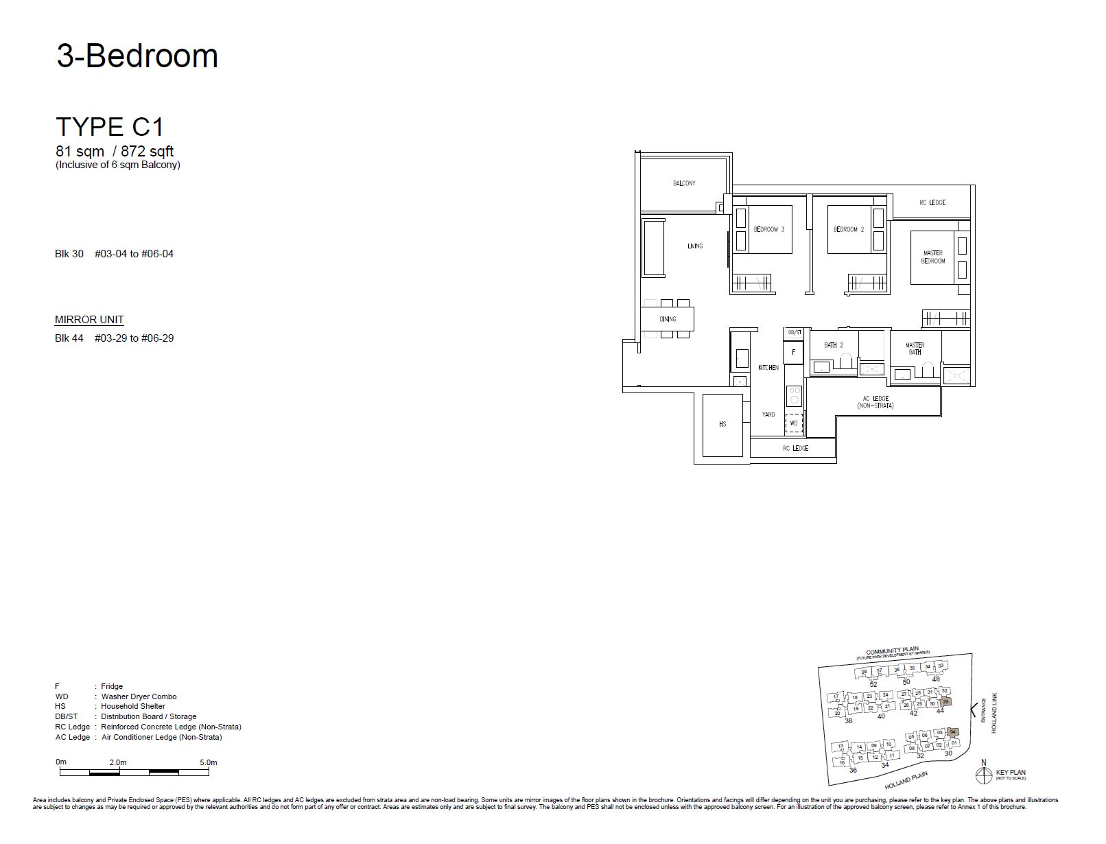 Amberwood At Holland 3 Bedroom Floor Plan 1