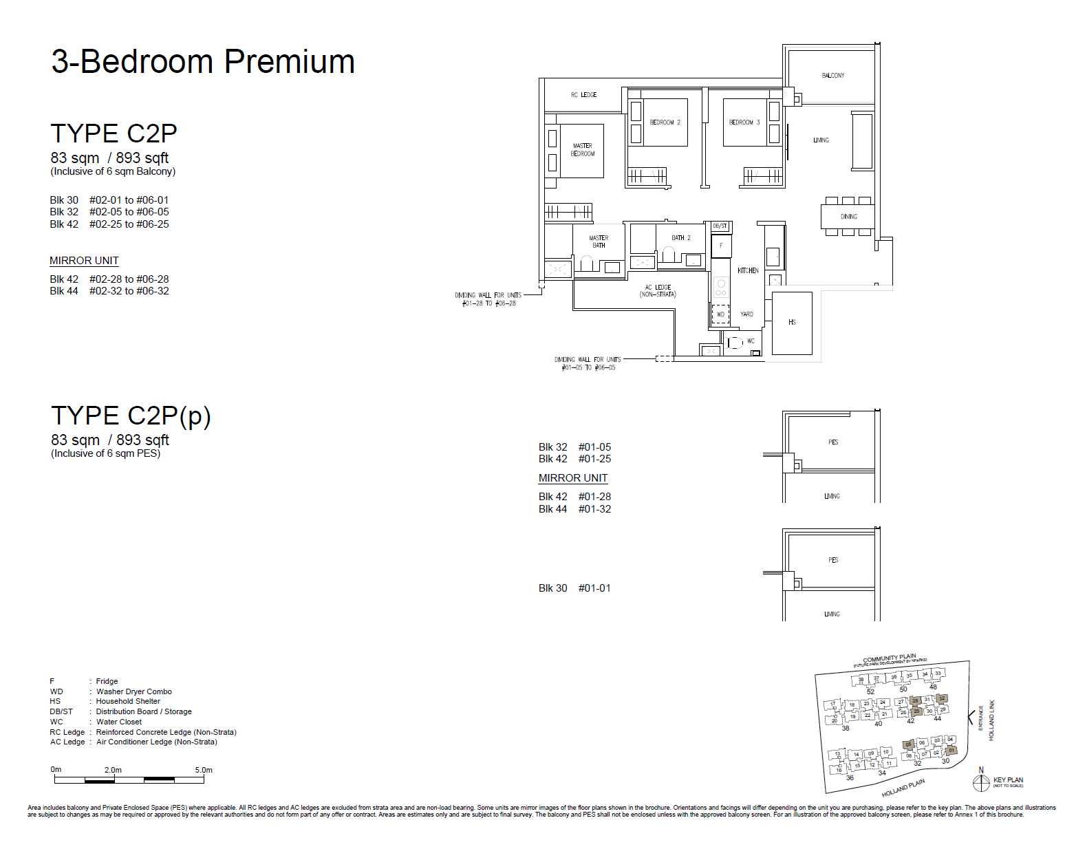 Amberwood At Holland 3 Bedroom Floor Plan 2